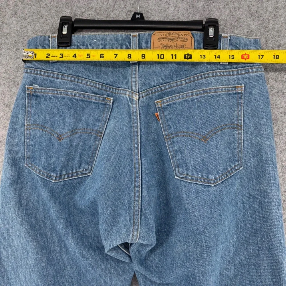 Vintage Levis 505 Orange Tab Jeans Mens 38x32 Blue Straight Leg Made in USA 90s